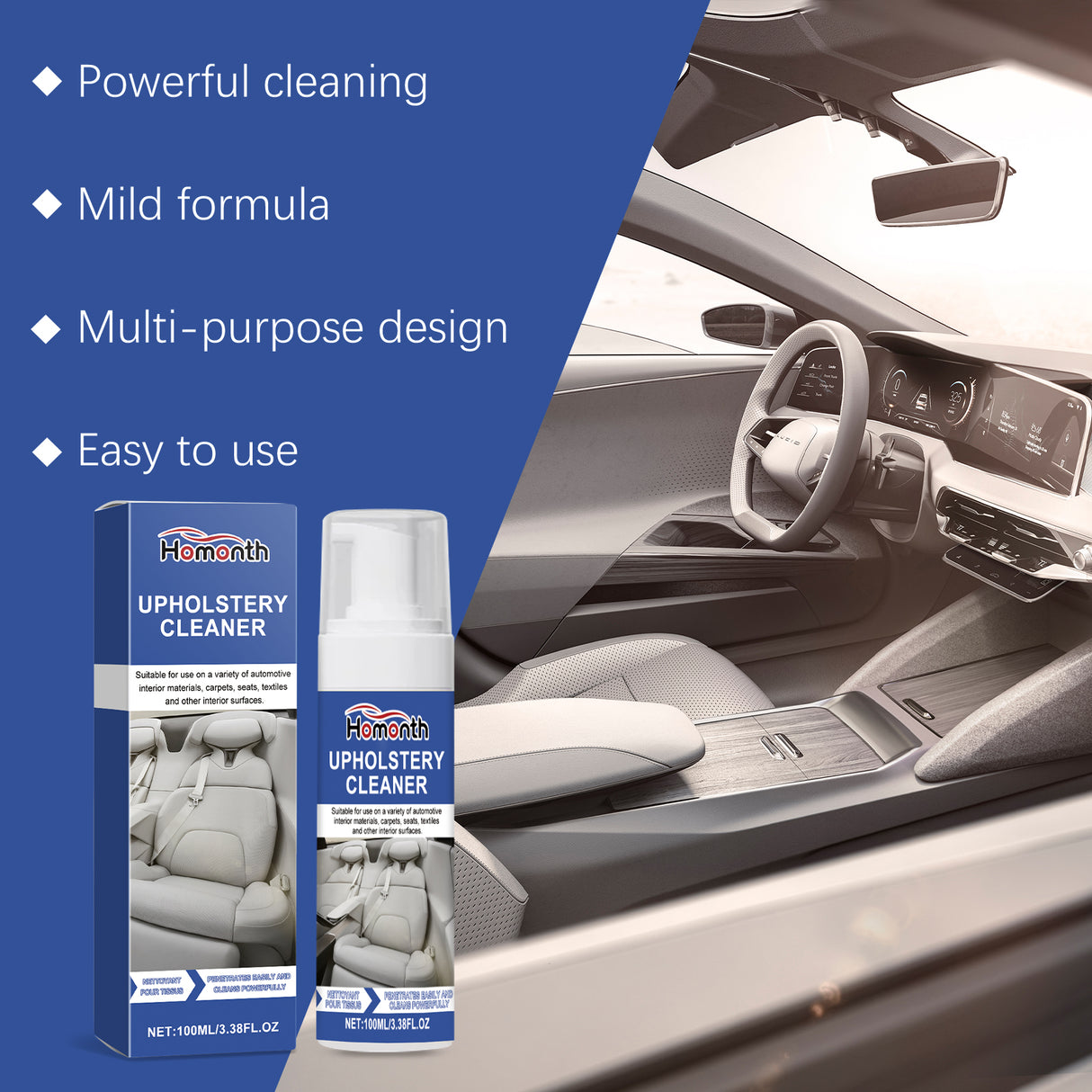 Car Interior Cleaning Mousse Car Interior Upholstered Seat Fabric Stain Cleaner - V.I.P Digital Presence