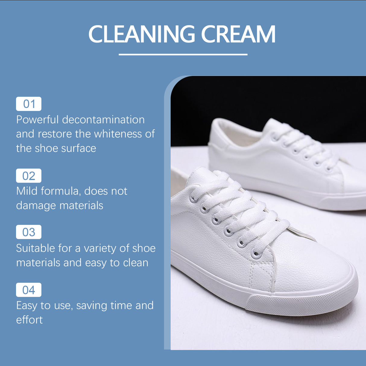 Small White Shoe Cleaning Cream Wash Free Upper To Remove Stains Bright White Multi-Functional Shoe Cleaning Cream - V.I.P Digital Presence