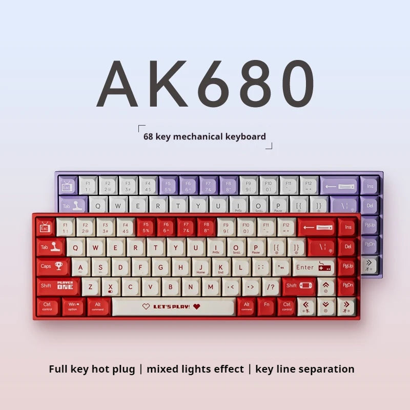 AK680 Mechanical Keyboard Gaming Mini Keyboard Notebook - V.I.P Digital Presence