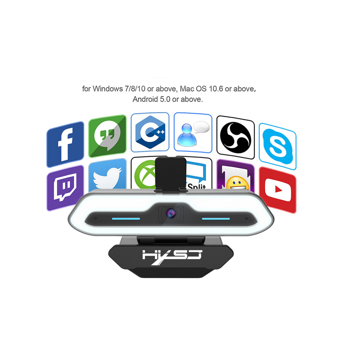 Computer camera with built-in microphone, AF autofocus, USB high-definition night vision, live streaming, video conferencing, online courses - V.I.P Digital Presence