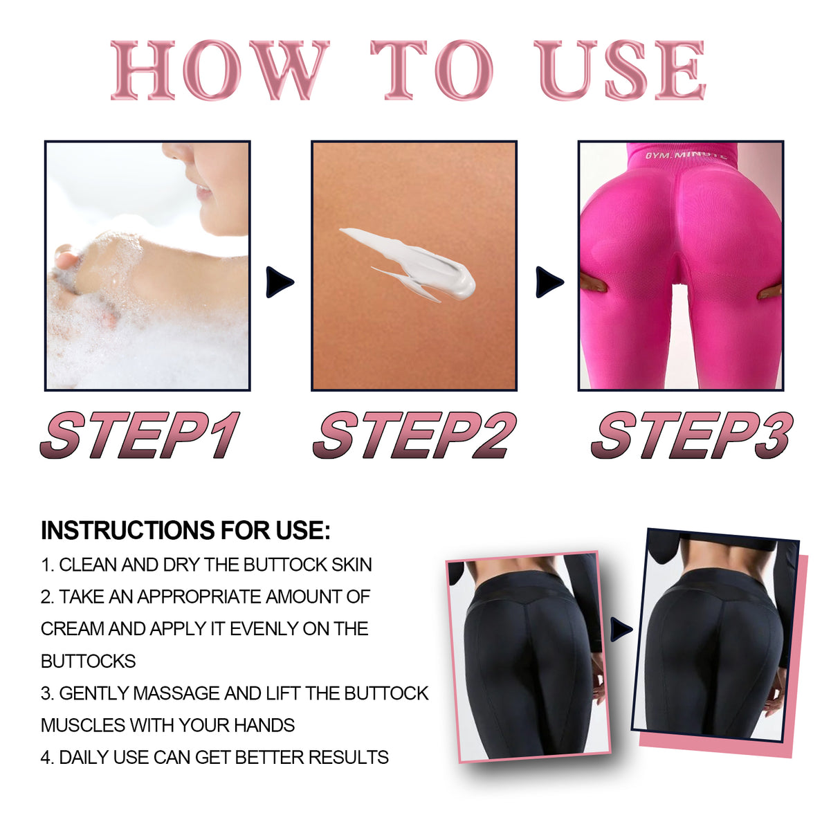 Backside Volumizing Cream, Backside Massage Firming And Firming Skin With Peach Backside Volumizing Cream - V.I.P Digital Presence