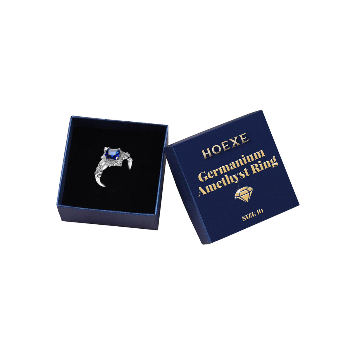 Germanium Amethyst Ring, Ring Simple Everything Fashion Pieces Fashion Clothing With Couple Ring - V.I.P Digital Presence