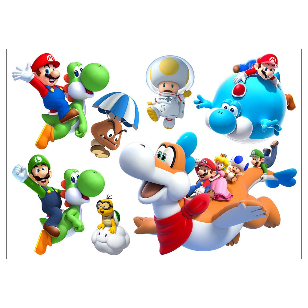 Mario stickers Super Mario stickers Children's room cartoon self-adhesive waterproof stickers wall stickers - V.I.P Digital Presence