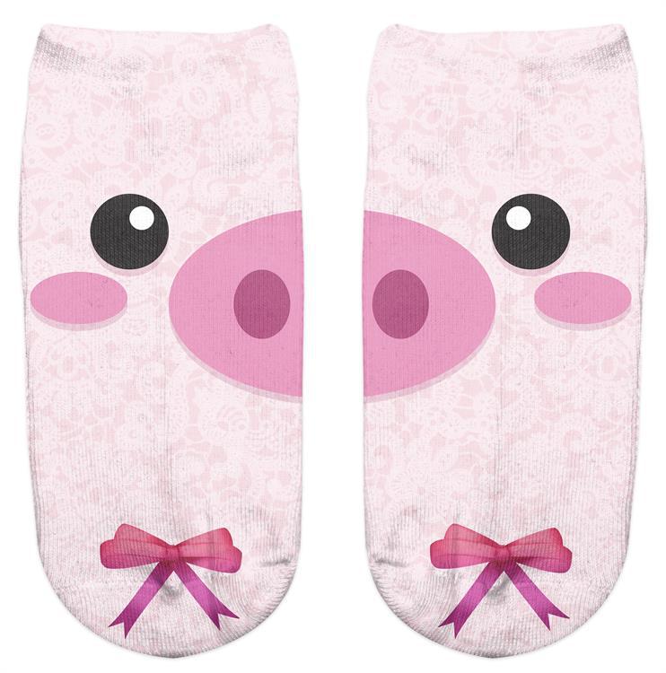 Thin 3D Digital Animal Printed Women's Socks Shallow Socks Adult Invisible Socks - V.I.P Digital Presence