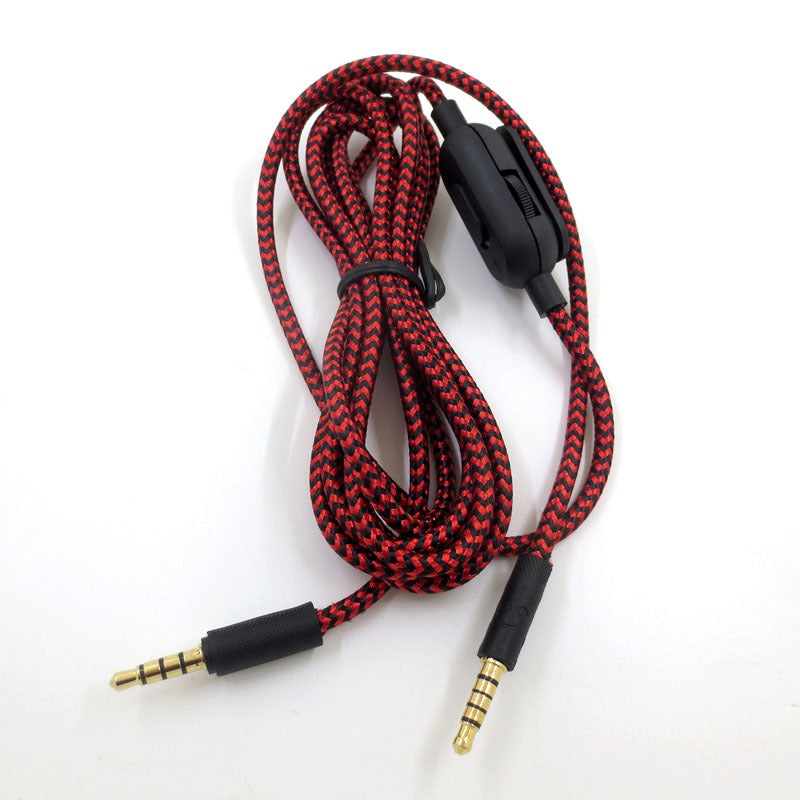 Audio cable suitable for Logitech GPRO X G233 G433 Alpha Red Black Braided Gaming Earphone Cable - V.I.P Digital Presence