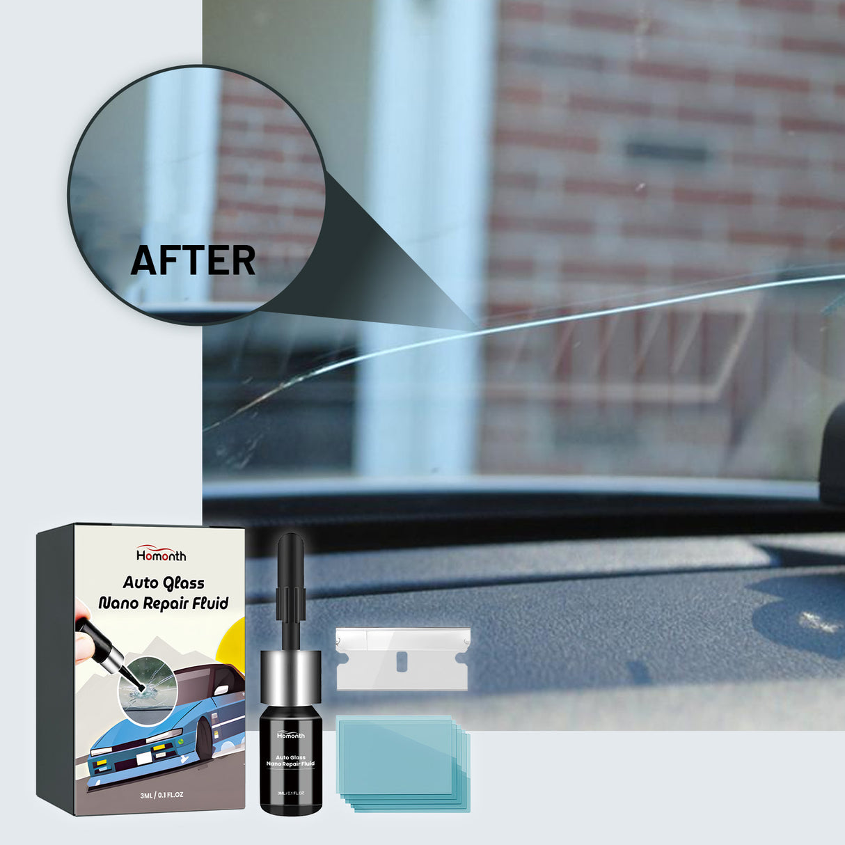 Auto Glass Nano Repair Fluid, Auto Windshield Cracks Quick Repair Adhesive Repair - V.I.P Digital Presence