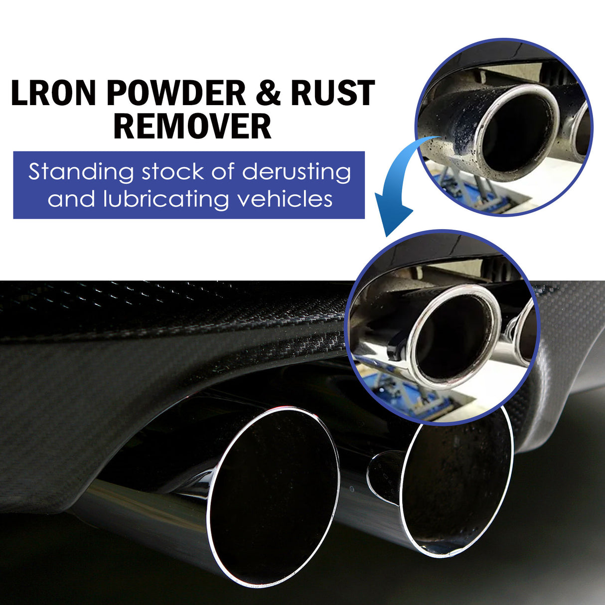 Lron Powder & Rust Remover, Multi-Functional Metal Rust Remover For Automobile And Motorcycle Exhaust Pipe Rust Renovation Maintenance - V.I.P Digital Presence