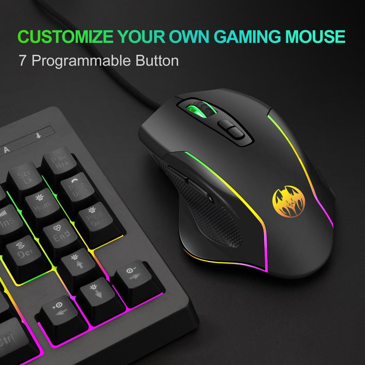 Wireless charging illuminated gaming mouse with anti sleep function automatic cursor movement to prevent computer screen lock - V.I.P Digital Presence