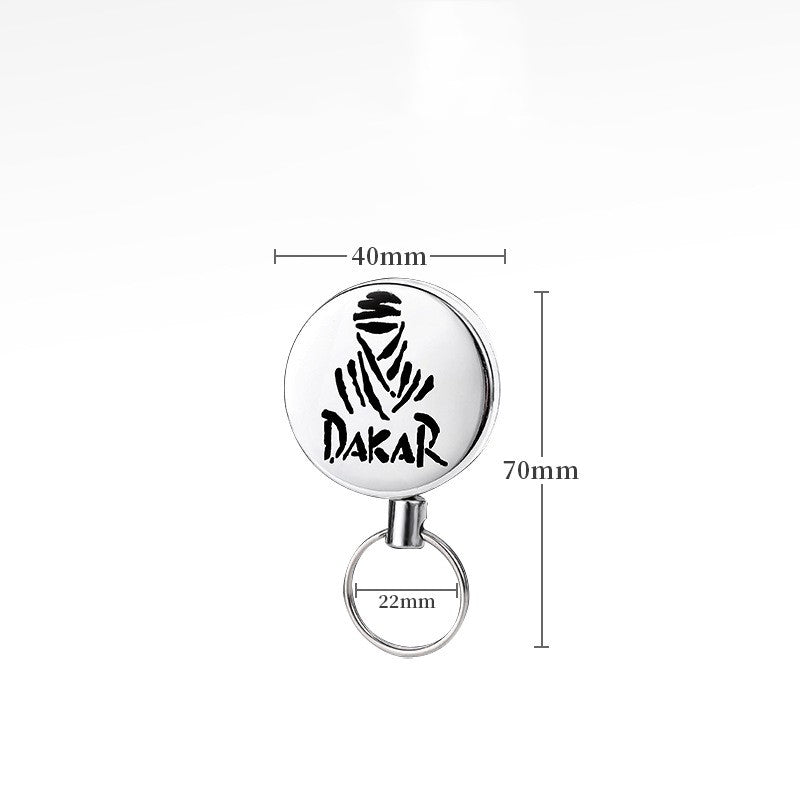 Outdoor equipment high elasticity telescopic steel wire rope keychain anti loss and anti-theft telescopic keychain - V.I.P Digital Presence