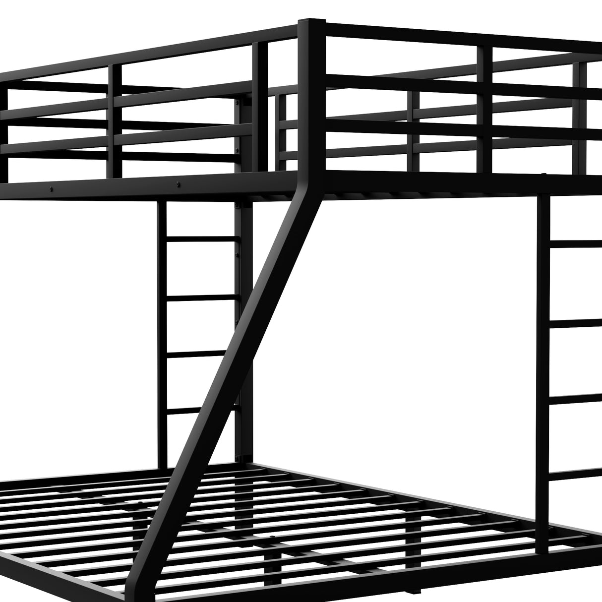 Metal Twin XL over Queen Bunk Bed for Teens and Adults,Space-Saving/Noise Reduced/No Box Spring Needed - V.I.P Digital Presence