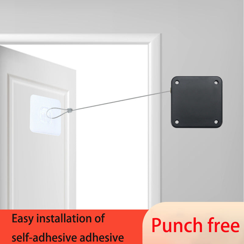 Punch Free Door Closer Household Simple Buffered Door Closer Pull Rope Closed Sliding Door Mute Automatic Door Closer - V.I.P Digital Presence