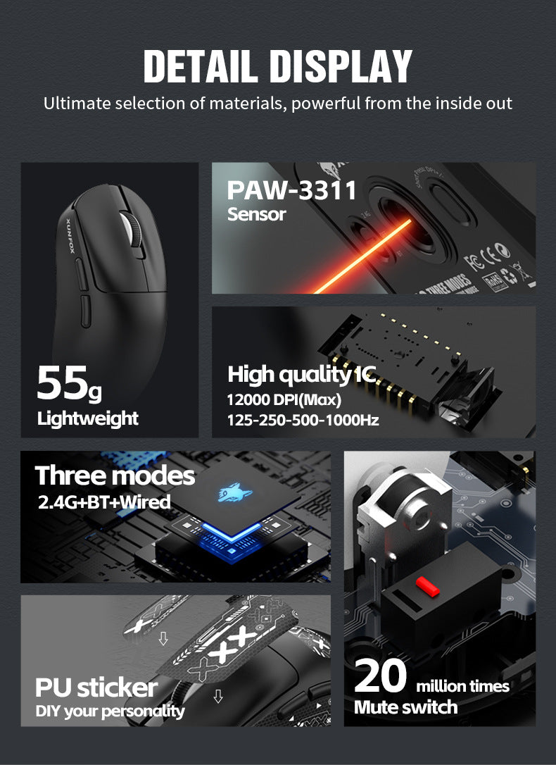 mouse lightweight E-sports game the third mock examination Bluetooth wireless mouse notebook mouse - V.I.P Digital Presence