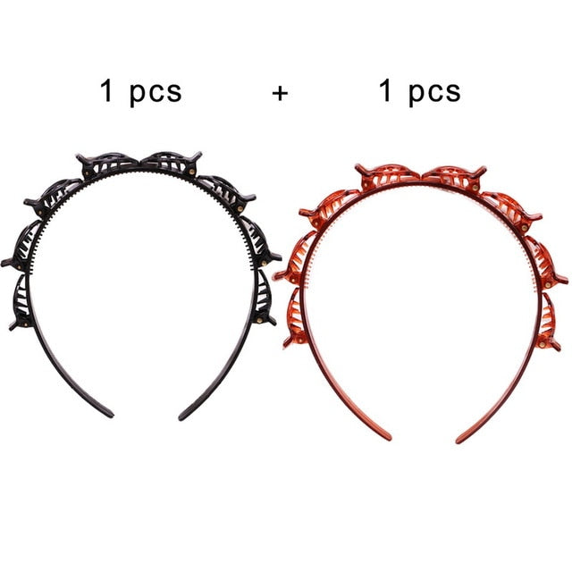 Black Braider Hair Clip Burst Pin Hairdo Bring Hair Hoop Multi-storey Wisp Air Weave Head Hoop Styling Tool - V.I.P Digital Presence