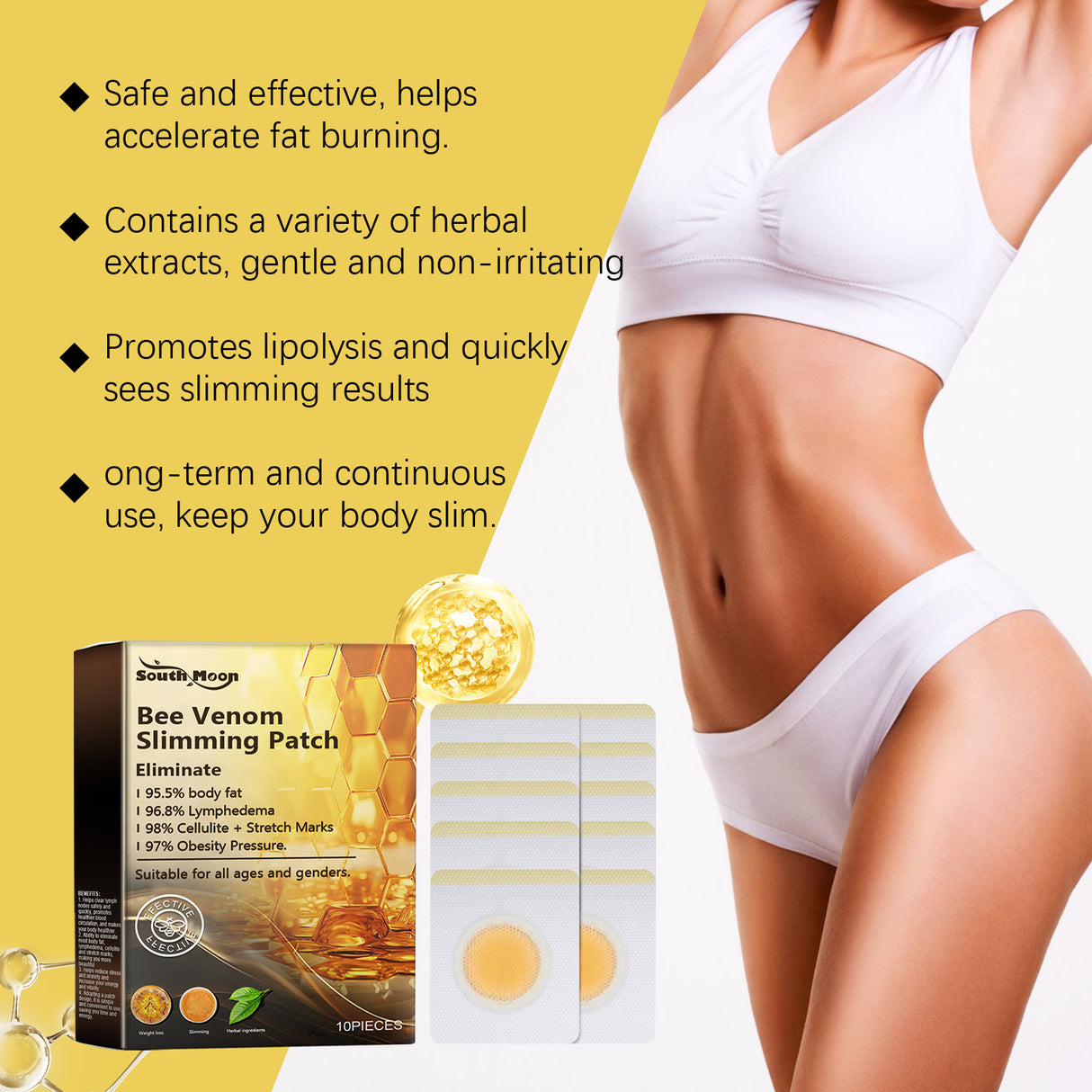 Bee Venom Slimming Patch, Body Shaping Paste Body Shaping Slimming Increase Vitality Reduce Swelling Slimming Body Shaping - V.I.P Digital Presence