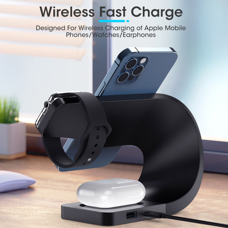4 in 1 Magnetic Wireless Charger for iPhone12 Apple Watch Headphones Wireless Charging - V.I.P Digital Presence