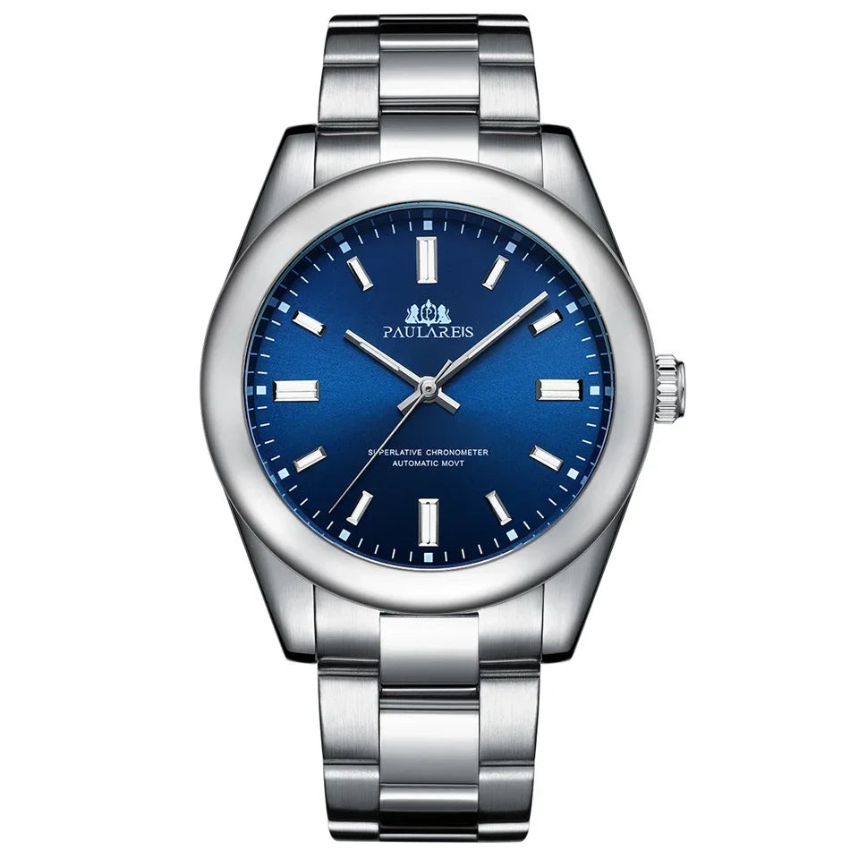 Automatic Watch for Men Mechanical Stainless Steel Luxury Red Yellow Sky Blue Green Colorful Rainbow 41mm Reloj Hombre Baratos - V.I.P Digital Presence