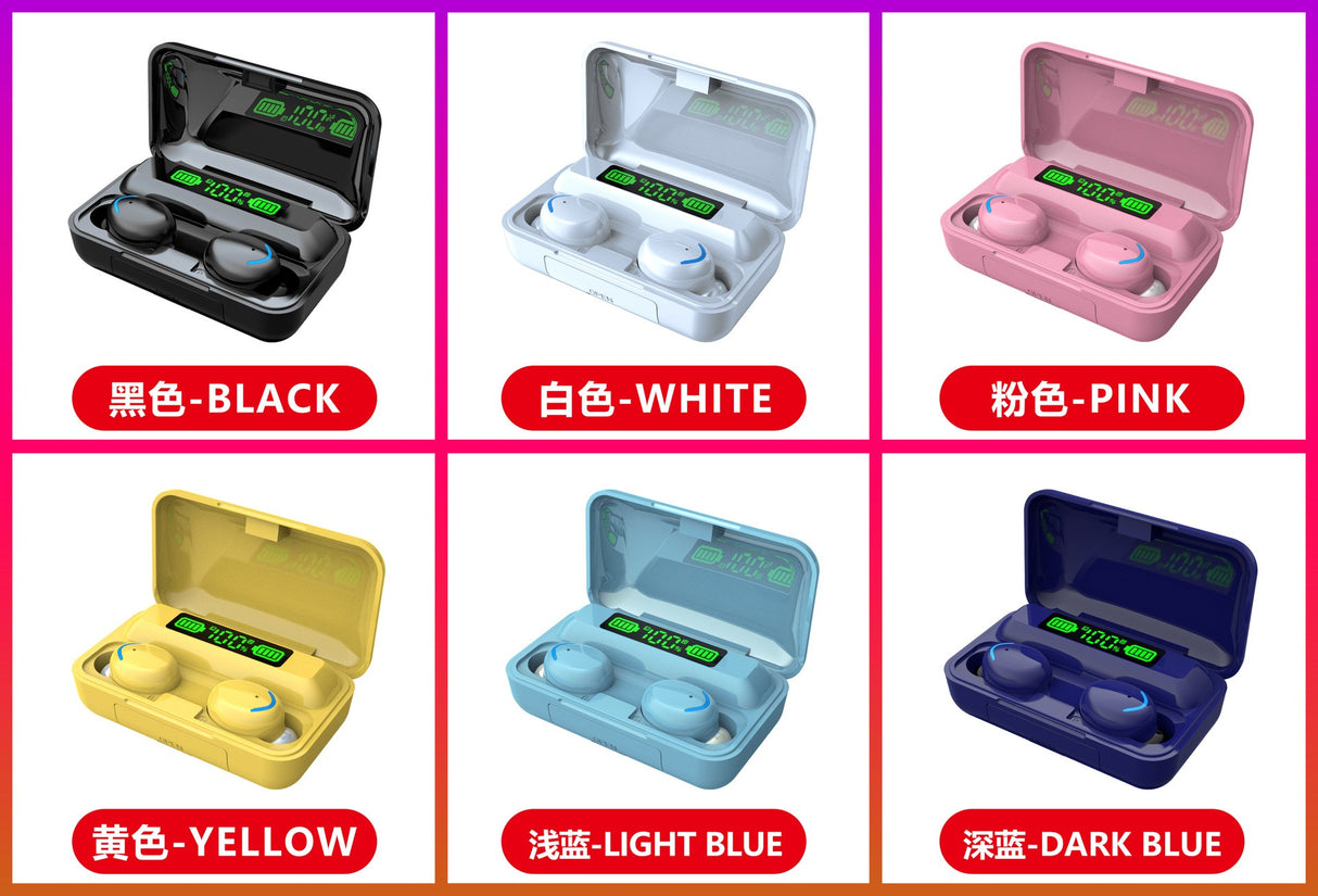 M10M30 Bluetooth Headset High-Capacity Wireless Private Model TWS New F9 Smiley Face Binaural 5.1 Noise Cancellation - V.I.P Digital Presence