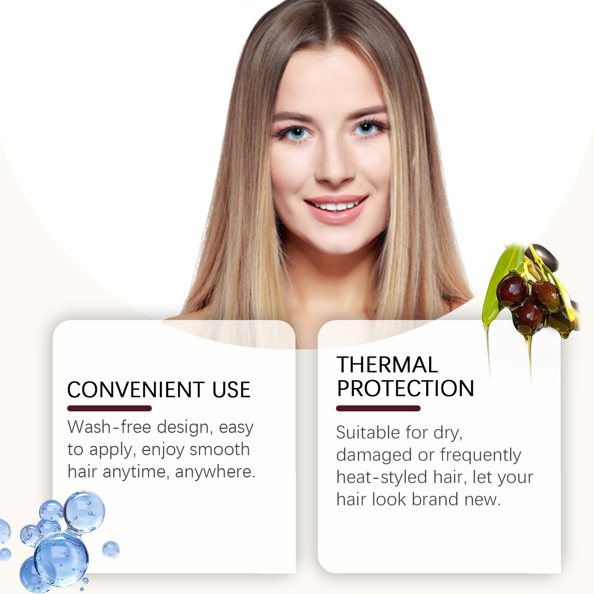 Heat Protection Free Shampoo Mask Gently Curing Dry, Split And Frizzy Hair At The End Of Hair Smooth And Bright Hair Mask - V.I.P Digital Presence