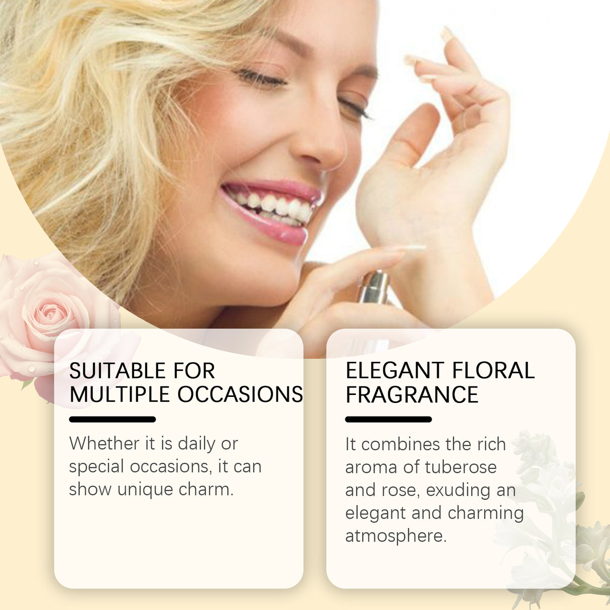 Tuberose Charm Eau De Toilette Natural Light Elegant Couple Dating Exudes Charm Portable Long-Lasting Perfume - V.I.P Digital Presence