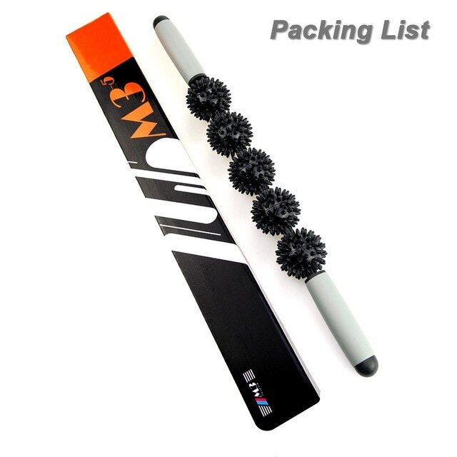 MMuscle Roller Massage Roller Stick with Point Spiky Ball Back Roller - V.I.P Digital Presence