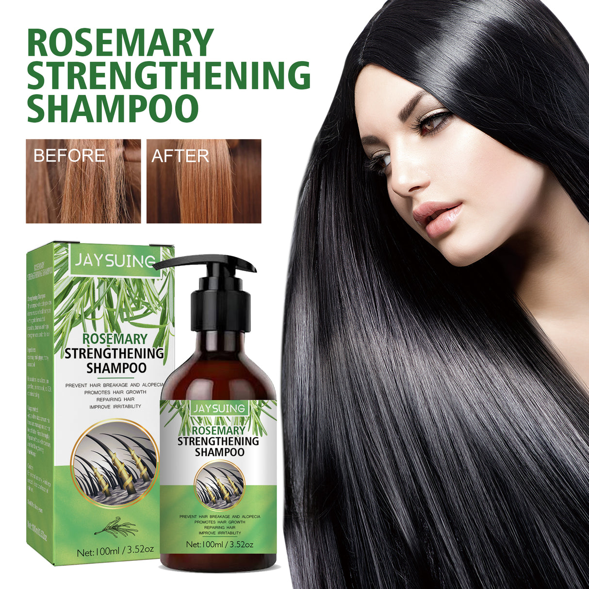 Rosemary Shampoo, Prevents Hair Loss Oil Control Fluffy And Smooth Shampoo - V.I.P Digital Presence