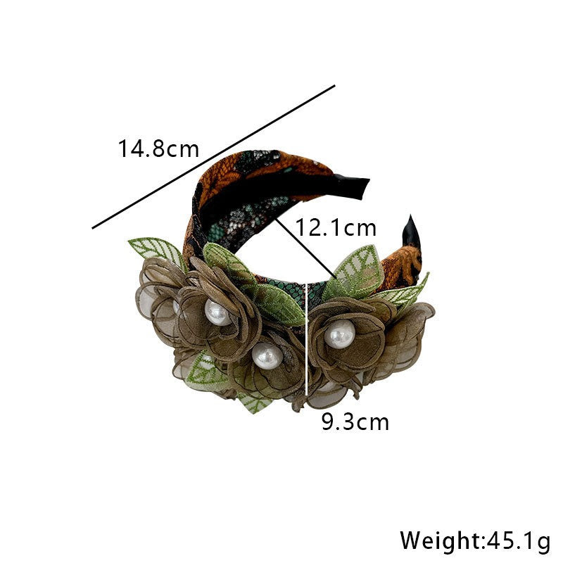 Fashionable handmade fabric exaggerated flower headwear - V.I.P Digital Presence