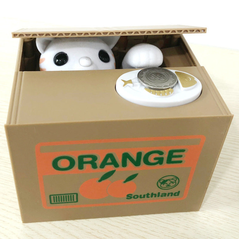 Automated Plastic Coin Bank in Panda/Cat Shape - Electronic Deposit, Savings for Kids, Great Gift - V.I.P Digital Presence