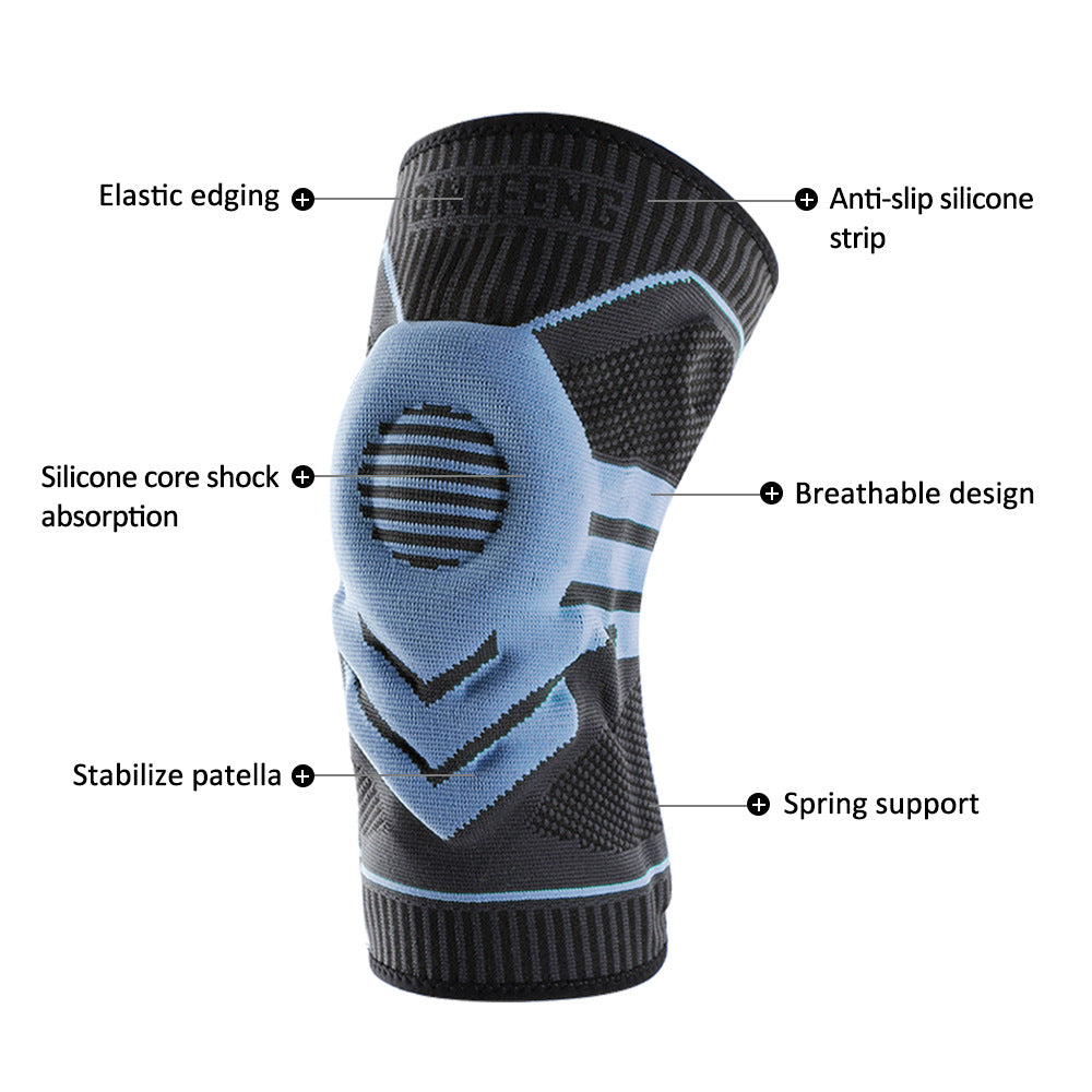 Hailicare Silicone Knee Pads Anti-Slip Anti-Collision Anti-Collision Booster Support Fixator Sports Knee Pads - V.I.P Digital Presence