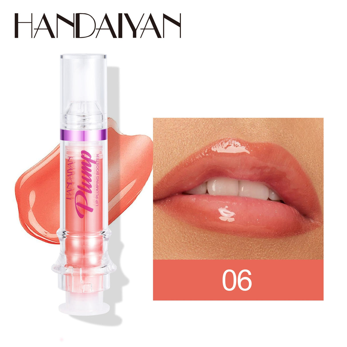 HANDAIYAN PLUMP & POUT Lip Plumping Booster Gloss, High Shine for Plumper Looking Lips,Extreme Shine Crystal Volume Lip Oil - V.I.P Digital Presence