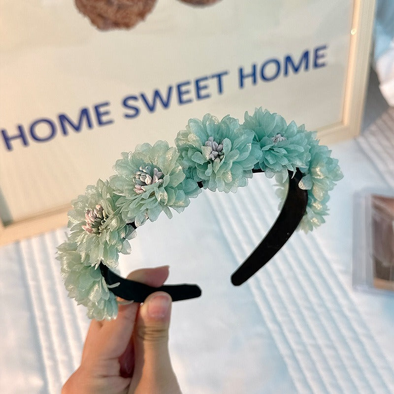 Fashionable fabric flower stamen flower hair hoop for women - V.I.P Digital Presence