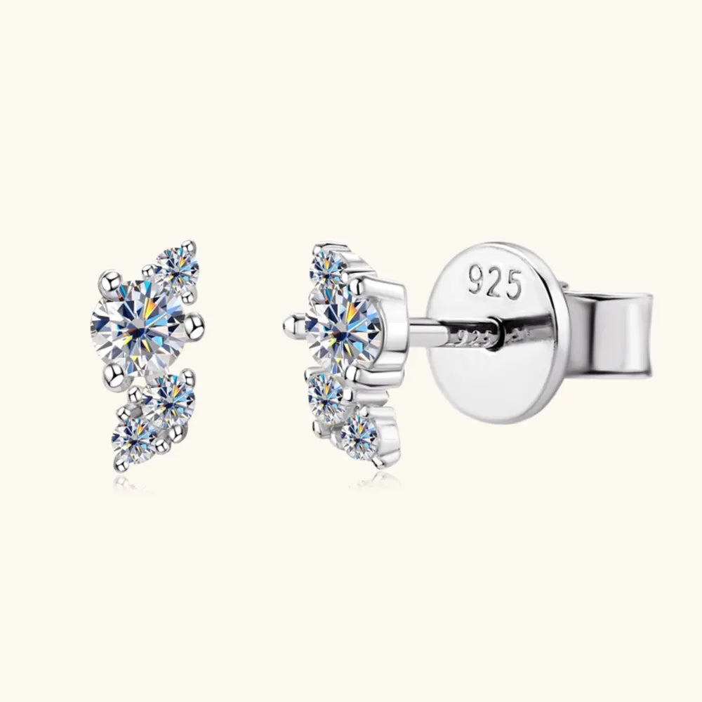 925 Sterling Silver Moissanite Stud Earrings - V.I.P Digital Presence