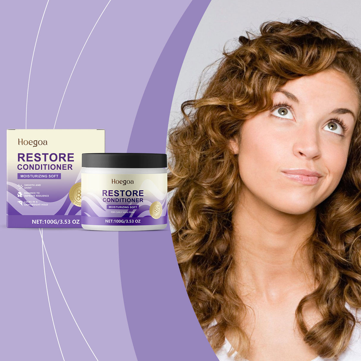 Leave-In Repair Curl Mask Nourishes Frizzy Hair For Natural Curls Repair Voluminous Shine Lasting Styling Cream - V.I.P Digital Presence