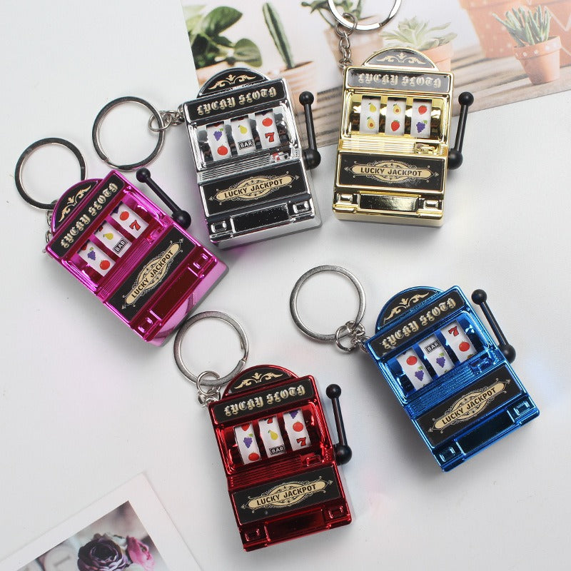 Mini fruit machine keychain pendant spinning machine game slot machine slot machine small toy lucky draw decoration - V.I.P Digital Presence