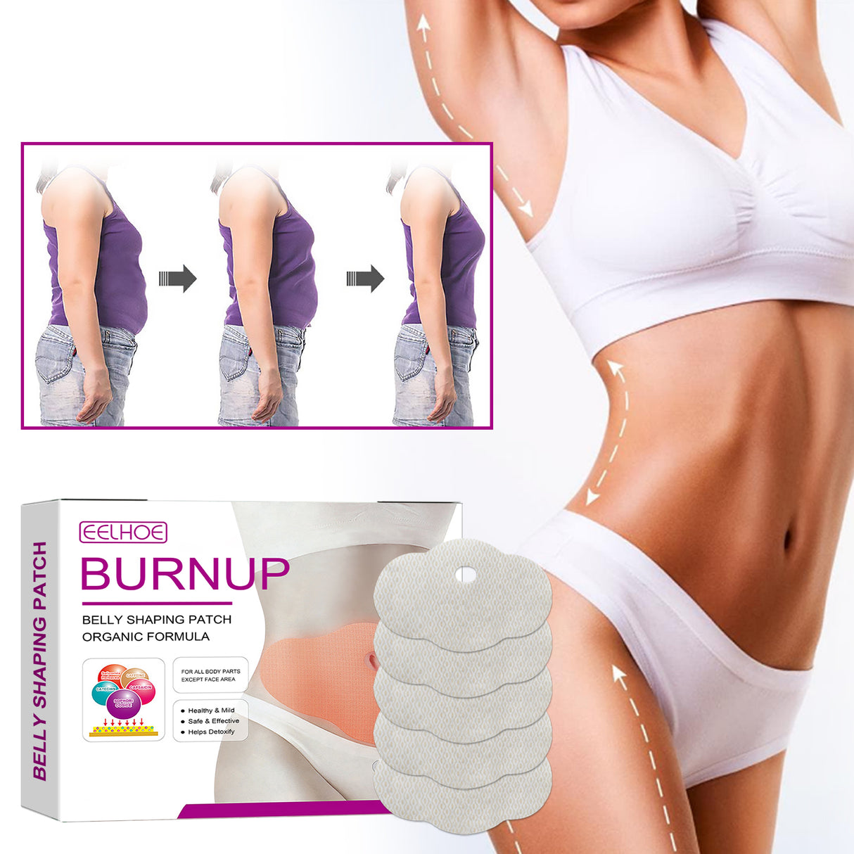Belly Lift Tape, Lifts Loose Skin Tighten Shape Slim Belly Button Tape - V.I.P Digital Presence