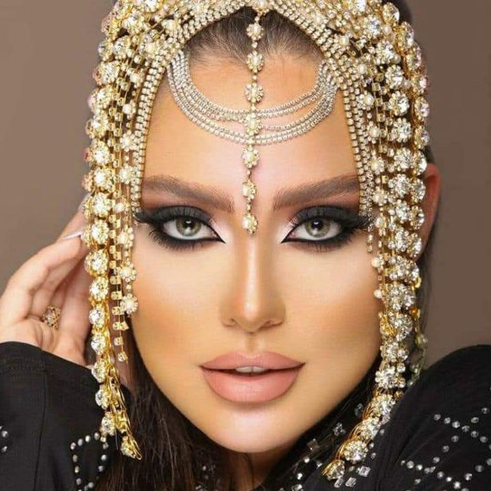Changliu Su Hair Chain European and American Bohemian Water Diamond Forehead Chain Full of Diamond Headwear Hair chai - V.I.P Digital Presence
