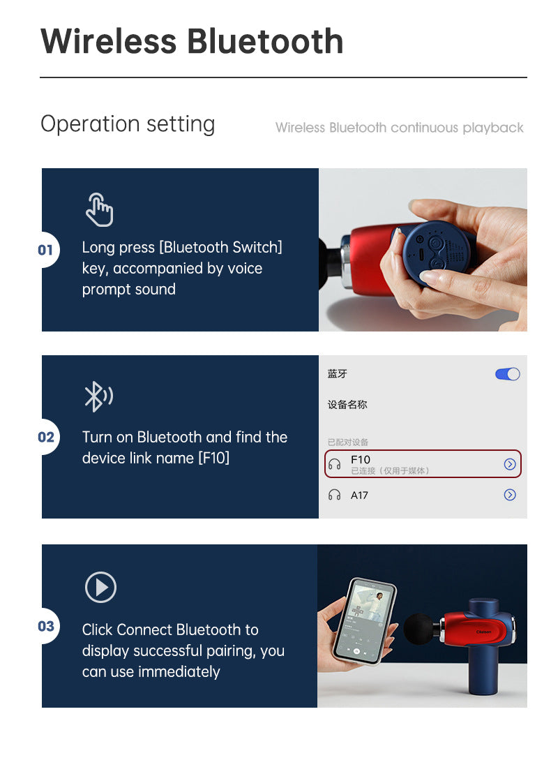 CP-F10 fascia gun muscle massager cervical muscle relaxer electric menstrual gun leg electric - V.I.P Digital Presence