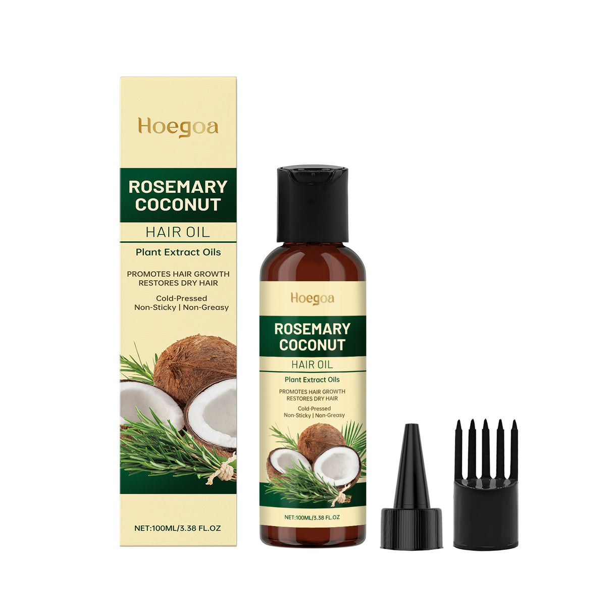 Rosemary Coconut Hair Oil Nourishes, Moisturizes, Leaves Fragrance, Pamper Hair, And Softens Hair Essence - V.I.P Digital Presence