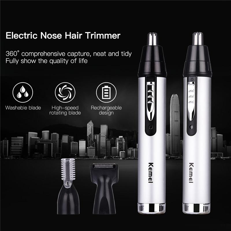 Kemei Fast shaving Men Electric Nose Ear Hair Trimmer Painless Women trimming sideburns eyebrows Beard hair clipper cut Shaver46 - V.I.P Digital Presence