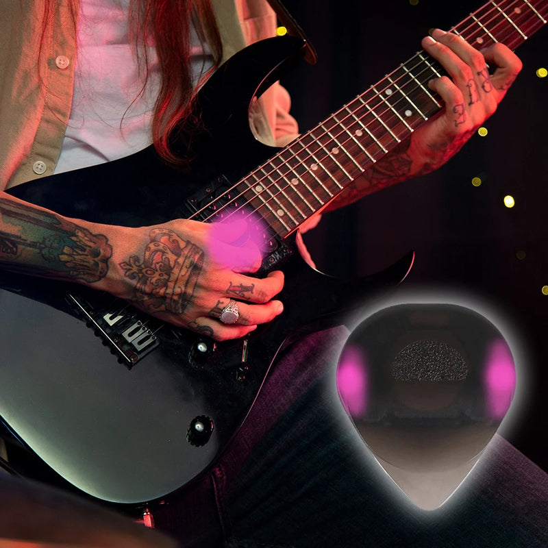 Guitar Touch Luminous Pick with High-Sensitivity LED Light Stringed Instrument Plectrum Non-Slip for Bass Electric Guitarists - V.I.P Digital Presence