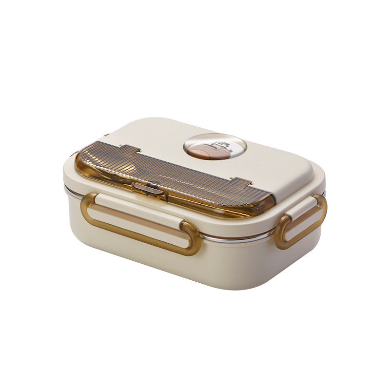 Microwaveable stainless steel compartmentalized insulated lunch box with cutlery - V.I.P Digital Presence