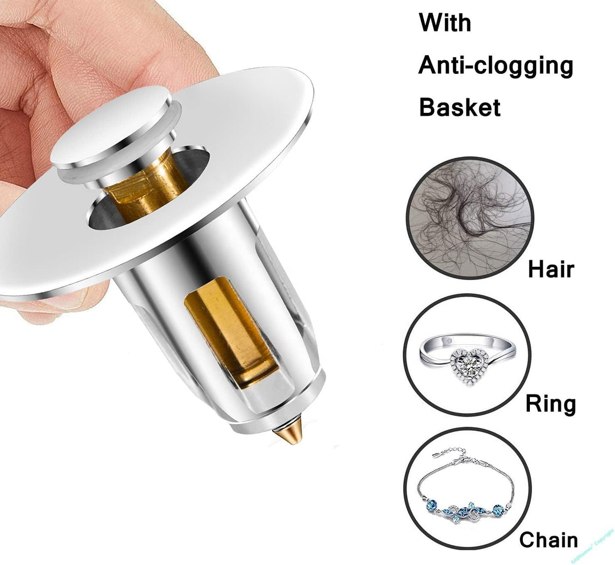 Bestlife Bathtub Sink Plug Bathroom Sink Drain Strainer Pop Up Sink Plug Stopper - V.I.P Digital Presence
