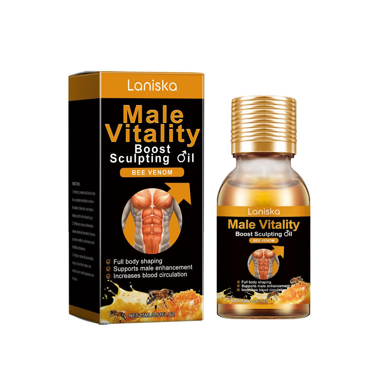 Men's Chest Care Oil Tightens Skin Body Care Improves Chest Contours Massage Essential Oil - V.I.P Digital Presence
