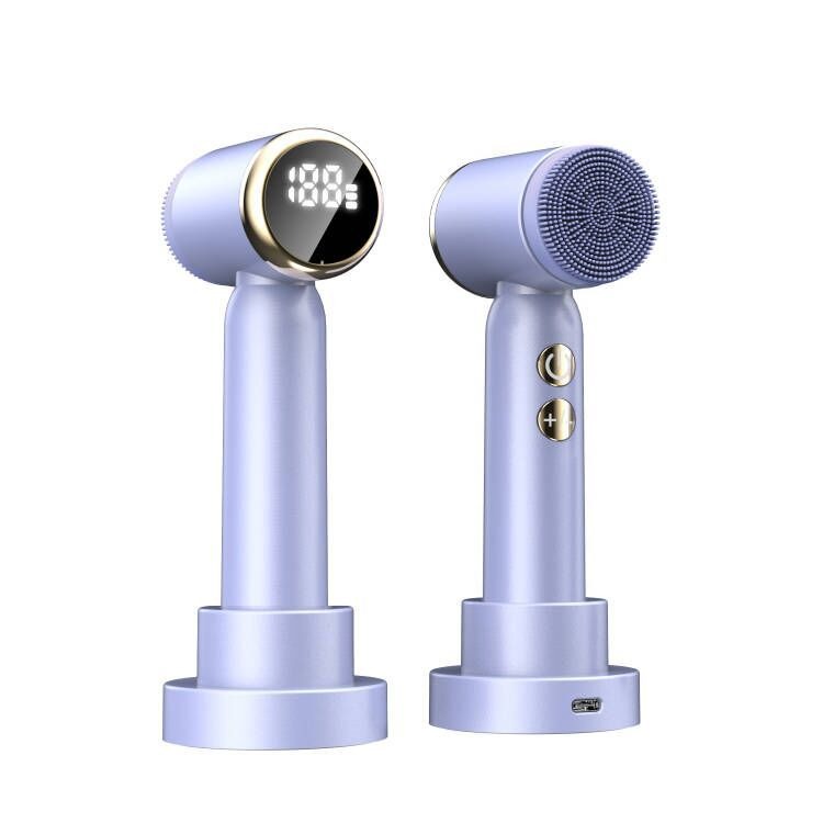 6-In-1 Hot And Cold Facial Cleanser Display Cleansing Brush Ultrasonic Facial Cleanser Pore Cleaning Silicone Beauty Instrument - V.I.P Digital Presence