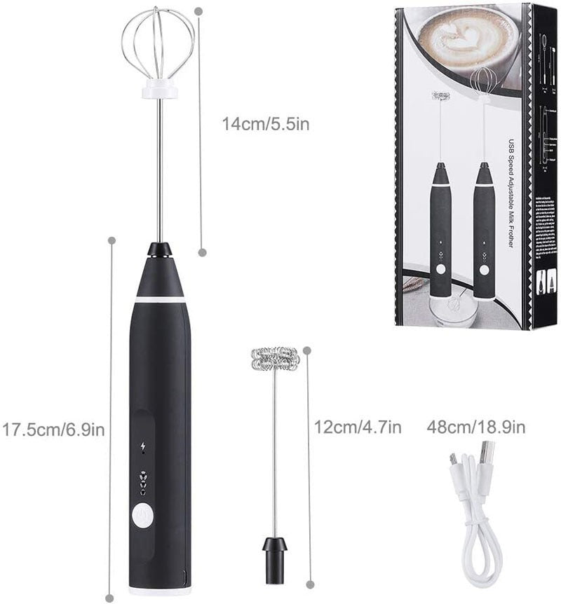3-Piece Electric Milk Frother And Whisk Set - V.I.P Digital Presence