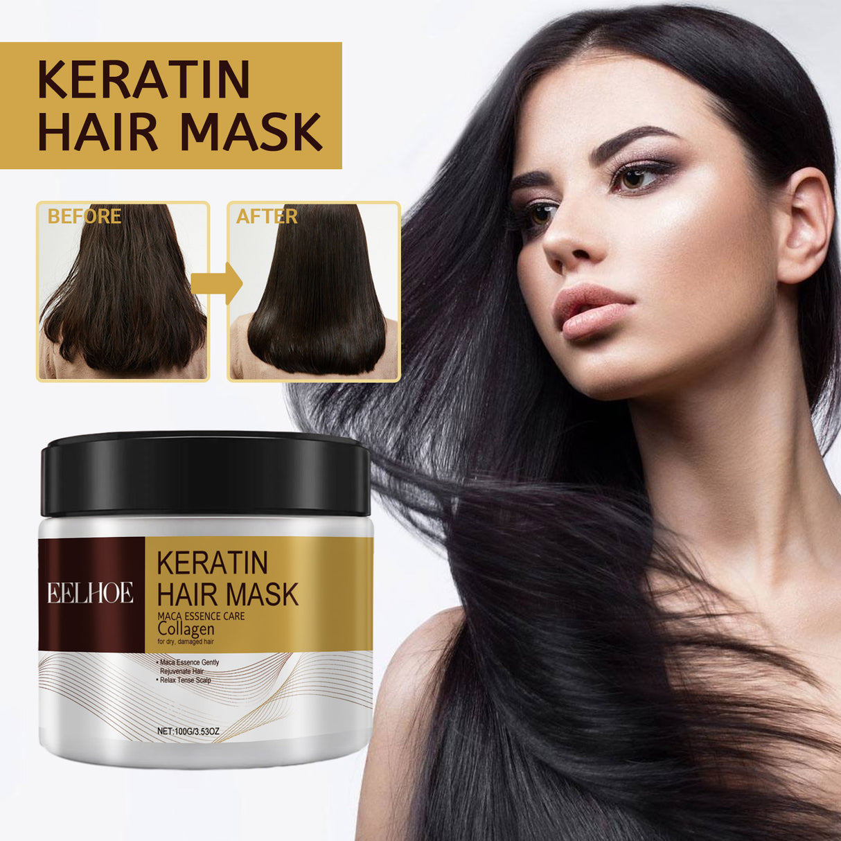 Repair Moisturizing Hair Mask Deep Moisturizing Repair Damaged Hair Dry Split Knot Hair Mask - V.I.P Digital Presence