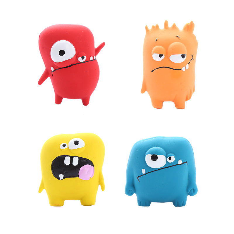 Cute Monster Shaped Latex Squeaky Dog Toy Durable and Easy to Clean Pet Toy - V.I.P Digital Presence