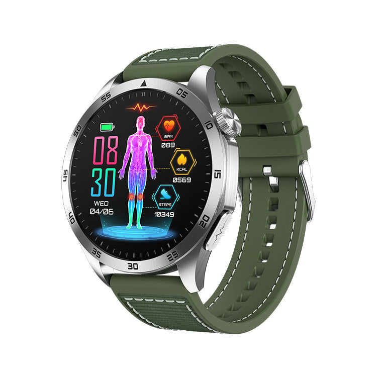New ET485 smart watch ECG electrocardiogram Bluetooth call AMOLED micro physical examination emotional function - V.I.P Digital Presence