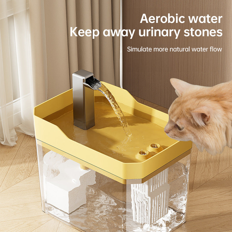 Automatic cat water fountain with filter, USB-powered, anti-dry & circular filtration. - V.I.P Digital Presence