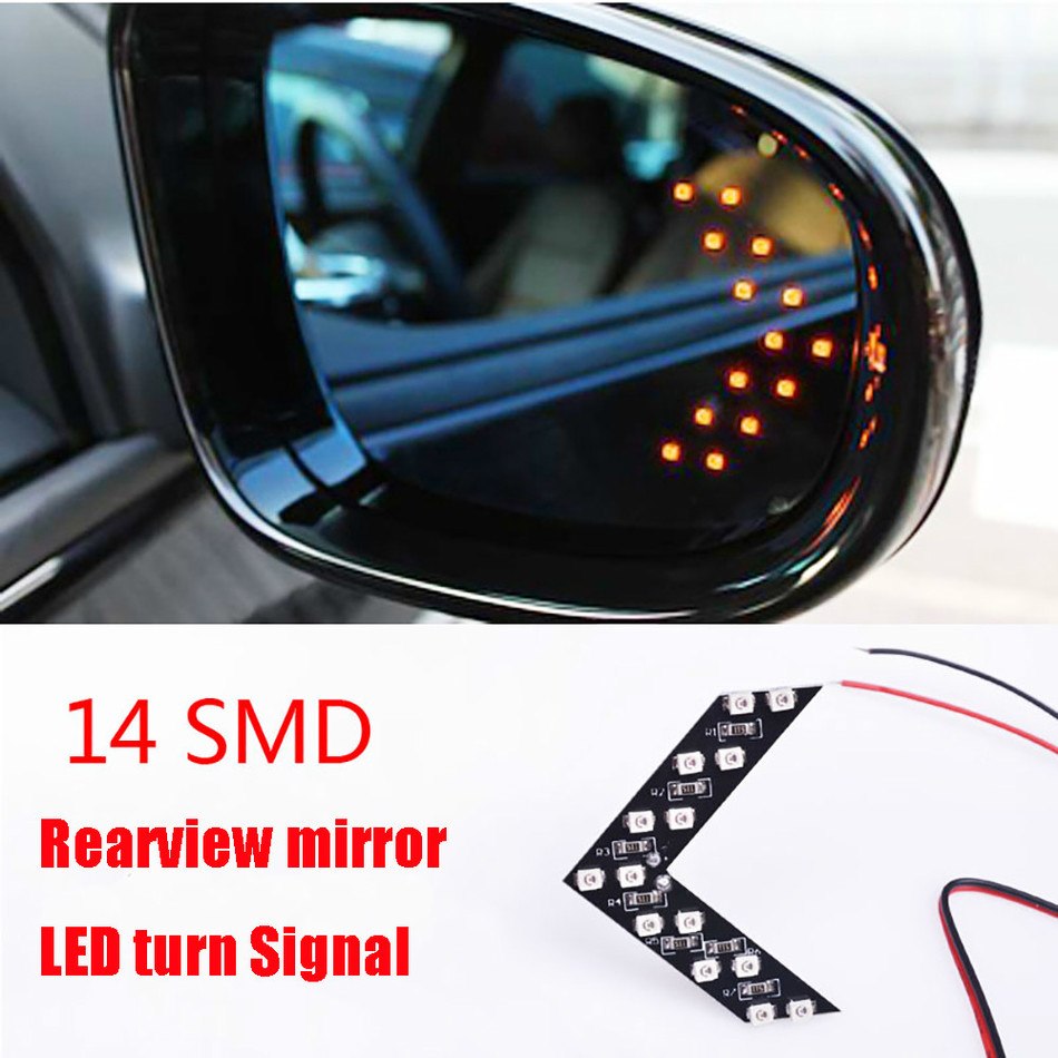 2pcs Arrow Panel 14 SMD LED Car Side Mirror Indicator Light Auto Turn Signal Light Car Styling LED Rear View Mirror AE - V.I.P Digital Presence