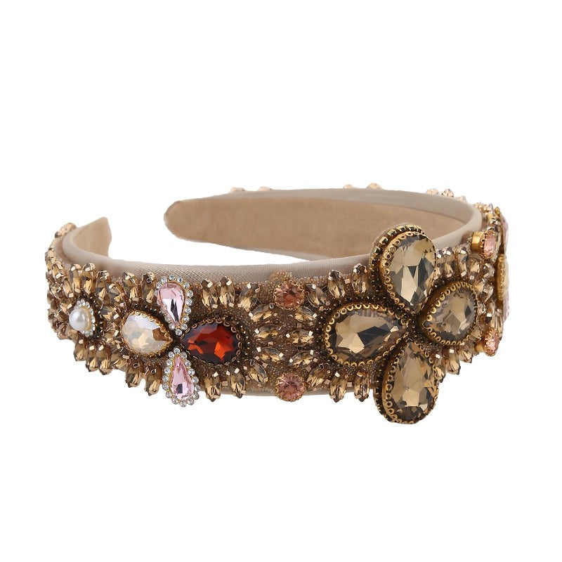 Fashionable retro wide edge sponge compression headband - V.I.P Digital Presence